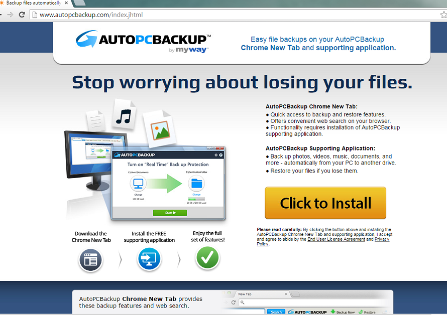 AutoPcBackup Toolbar-