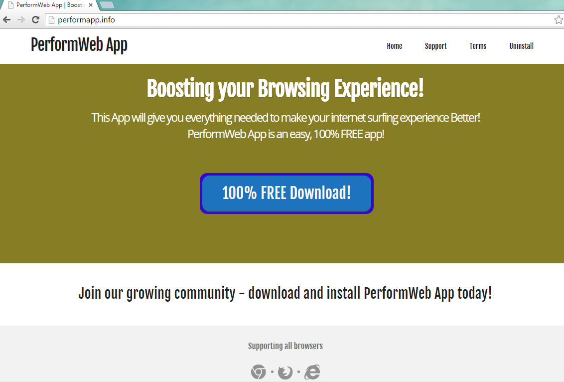 Ads by PerformWeb App-