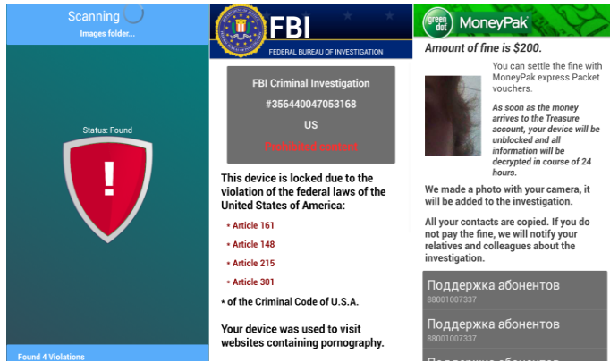 FBI virus from Android phone