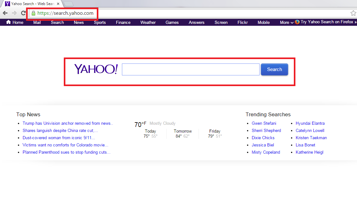 Yahoo Redirect Virus-removal