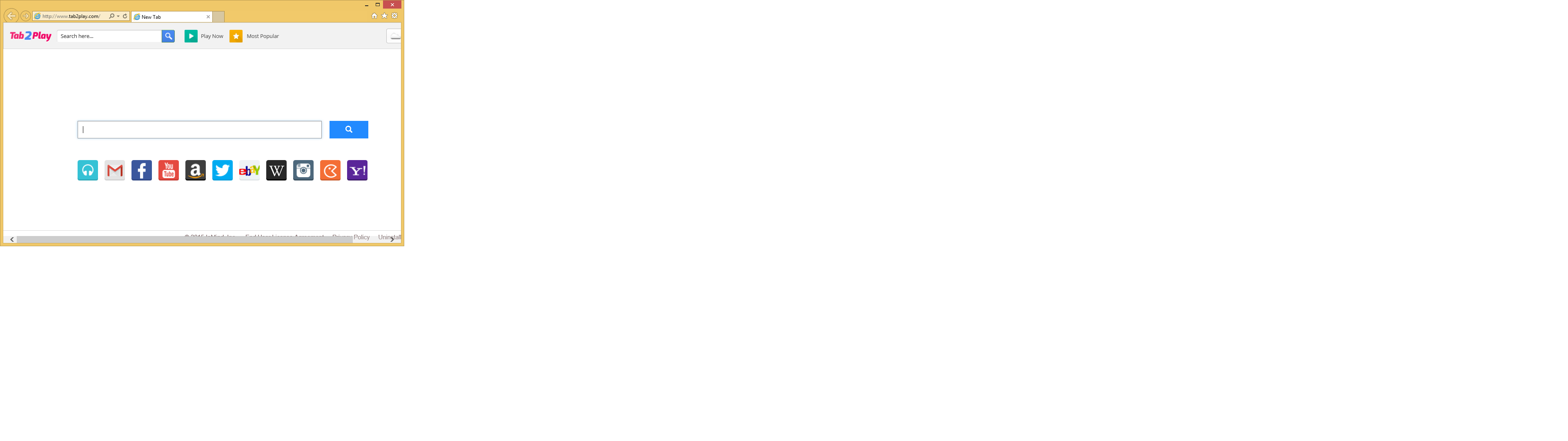 Rimuovere tab2play.com