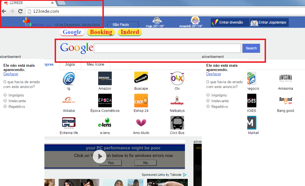 Rimuovere 123rede.com