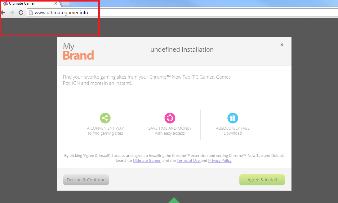 Rimuovere UltimateGamer.info