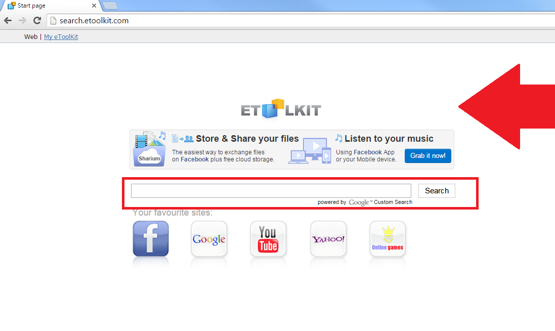 Search.etoolkit.com – come rimuovere?