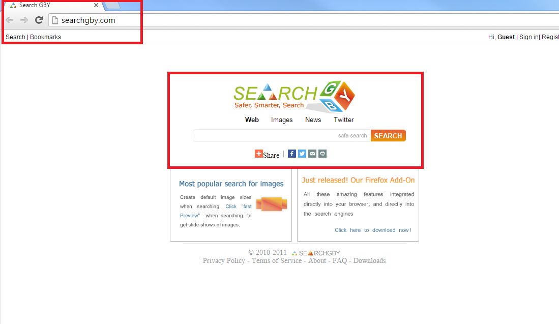 Rimuovere Searchgby.com