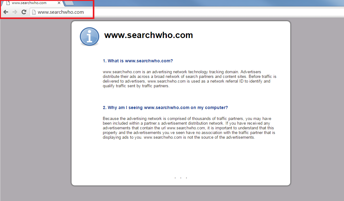 Rimuovere Searchwho.com