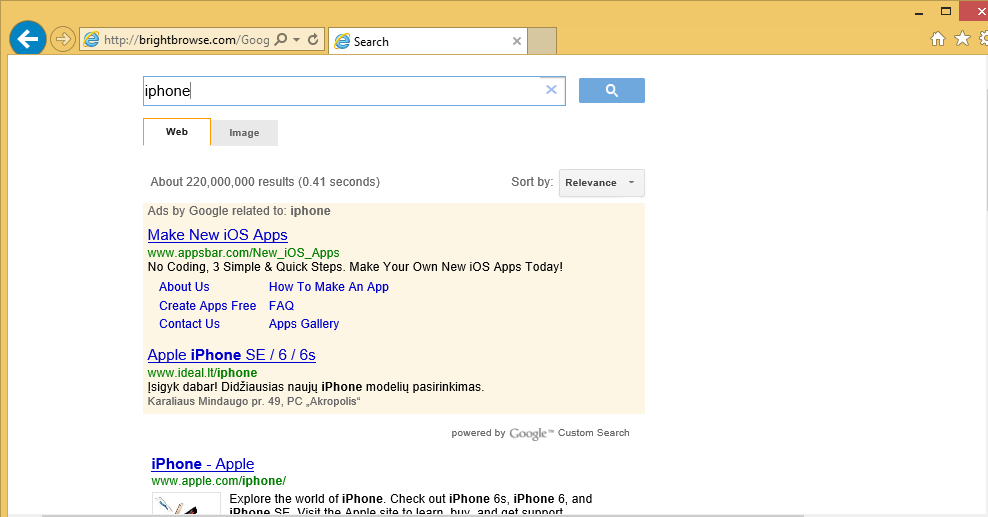 Rimuovere BrightBrowse.com