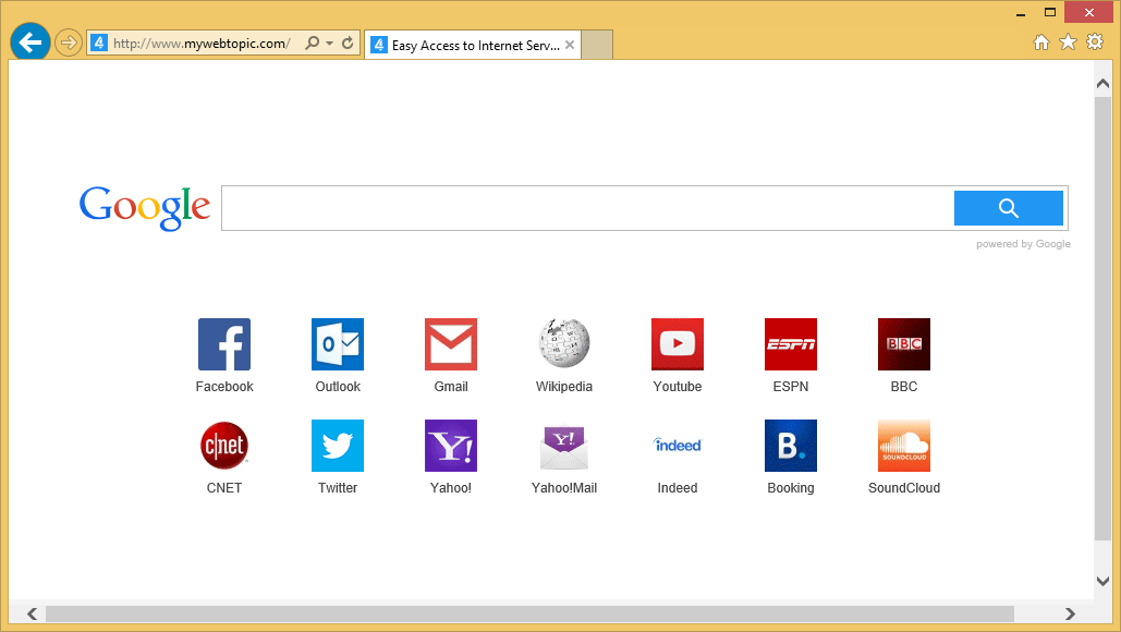 Mywebtopic.com – come rimuovere?