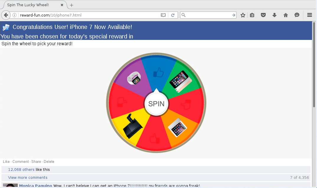 Rimuovere Reward-fun.com Redirect