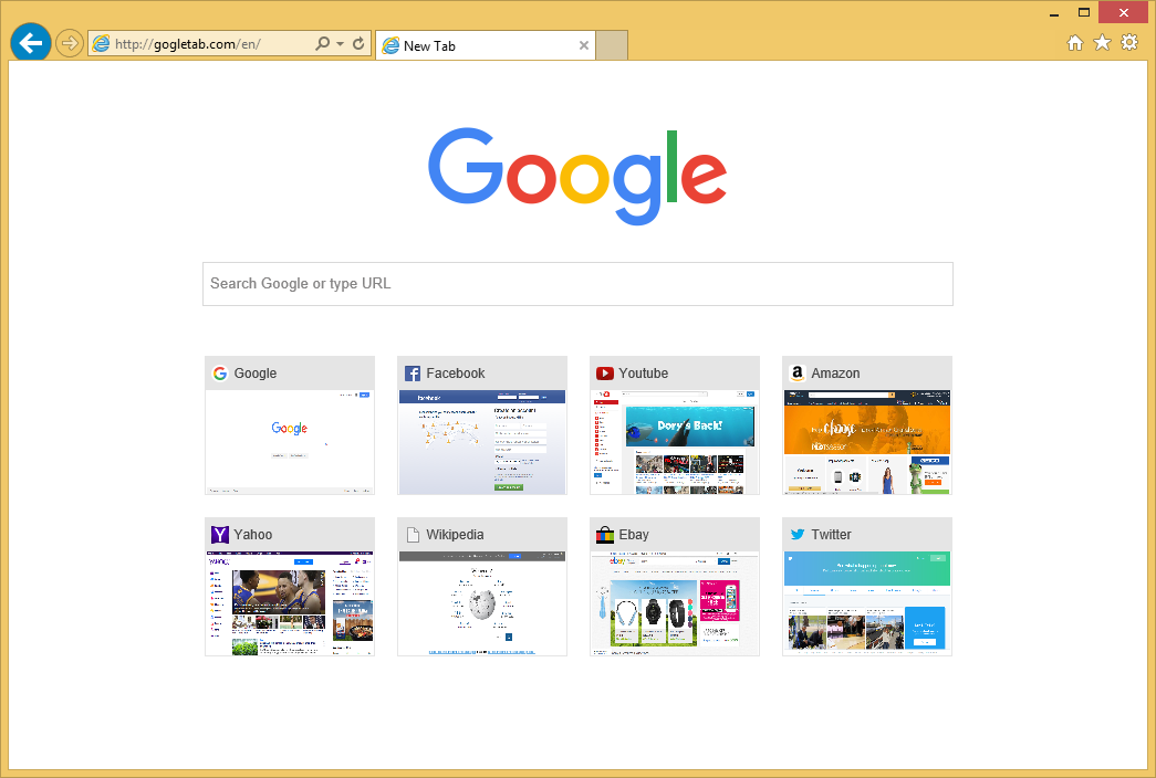 Rimuovere Gogletab.com