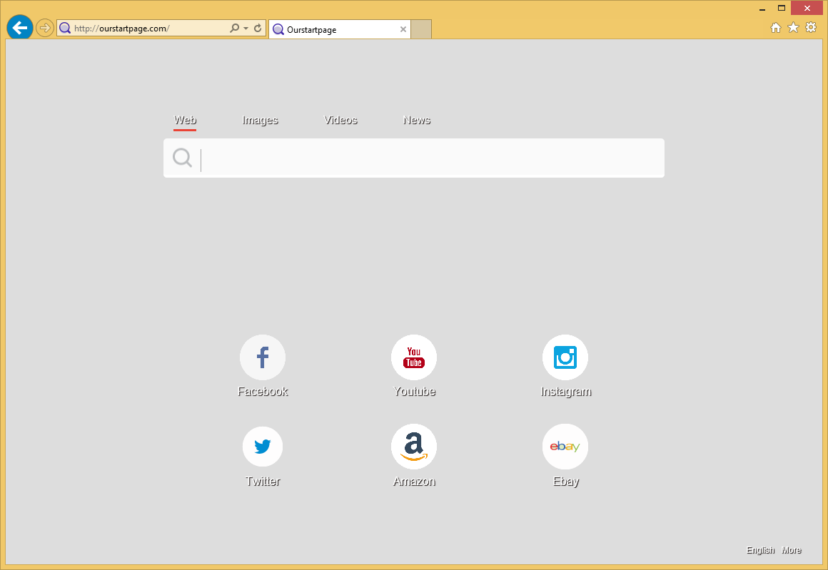 Rimuovere Ourstartpage.com