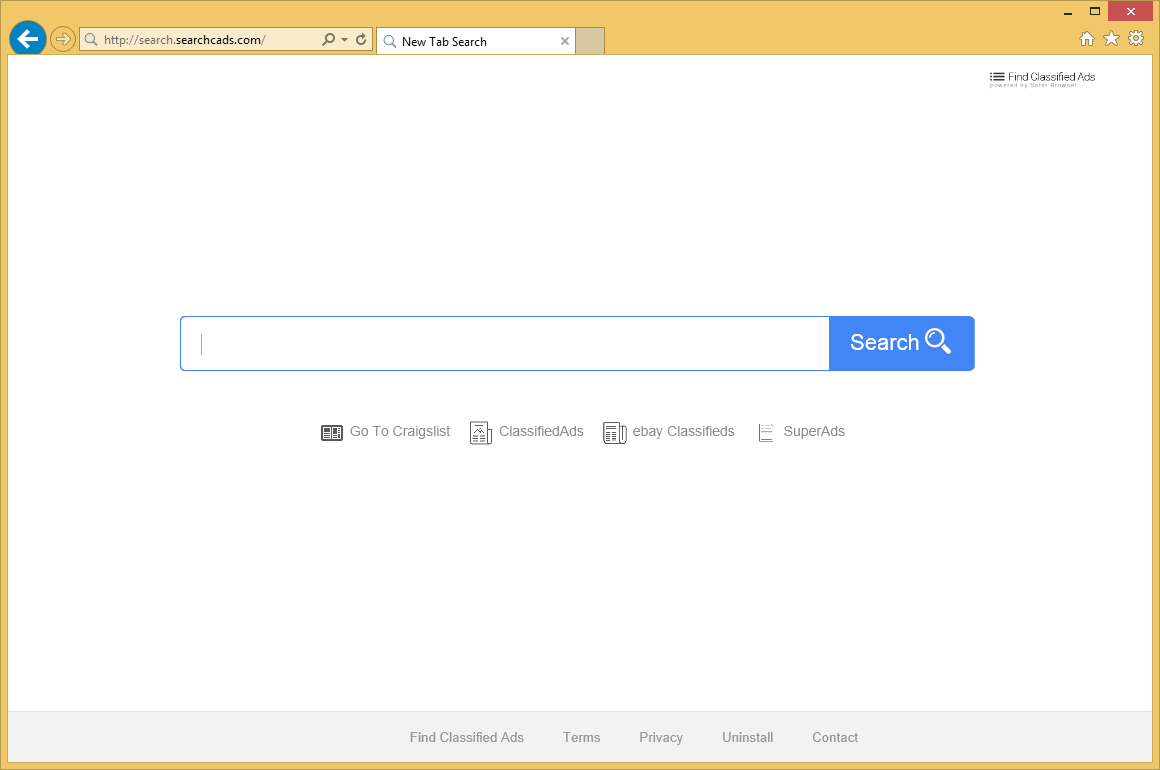 Rimuovere Search.searchcads.com