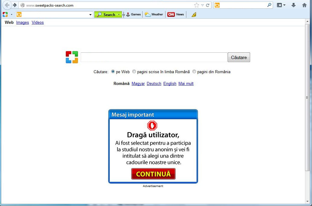 Sweetpacks-search.com rimozione