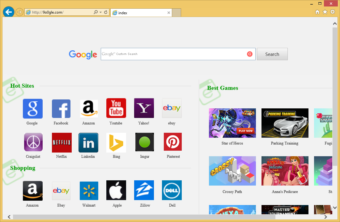 Rimuovere 9o0gle.com