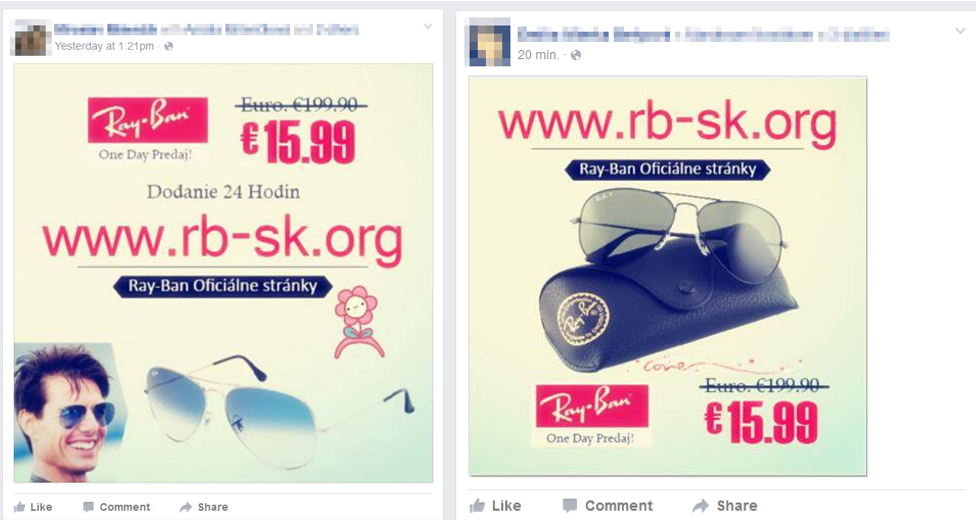 Facebook Ray Ban Virus