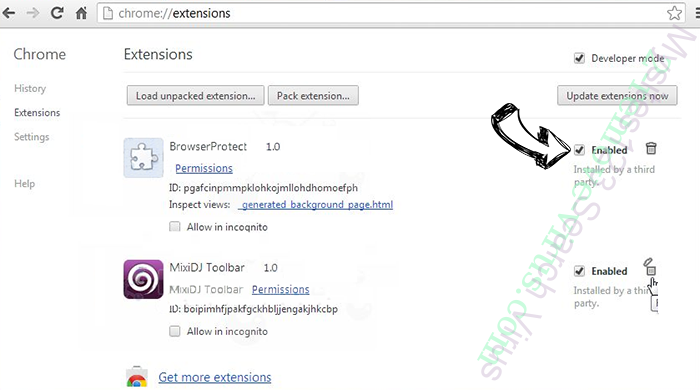 My Quick Converter Virus Chrome extensions disable