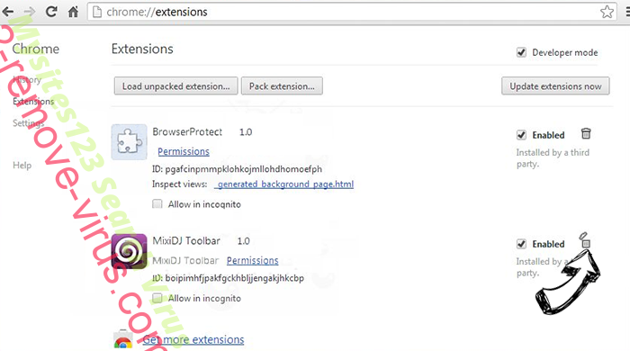 Search.searchltto.com Chrome extensions remove