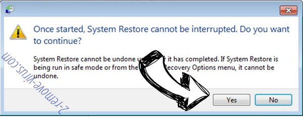 Eliminar Indrik ransomware removal - restore message