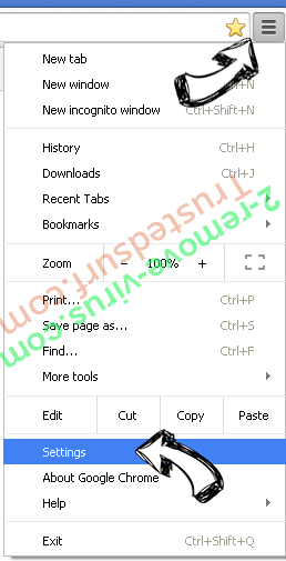 Defaultsearch.nchuser.com Chrome menu