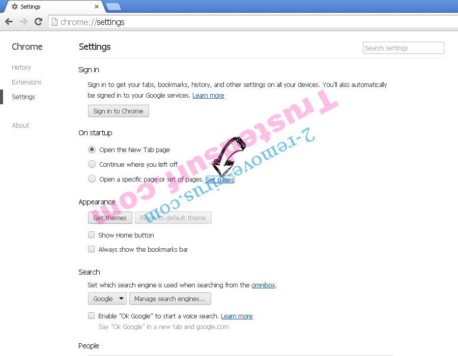 Search By MovixHub Chrome settings