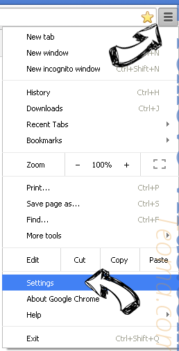 TopSearchLinks.net Chrome menu