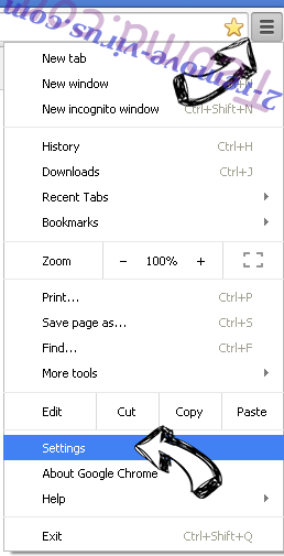 TopSearchLinks.net Chrome menu