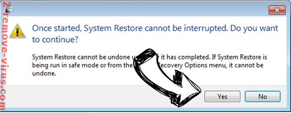 Kadavro Vector Ransomware removal - restore message