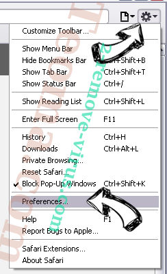 Life Hacks Browser Hijacker Safari menu