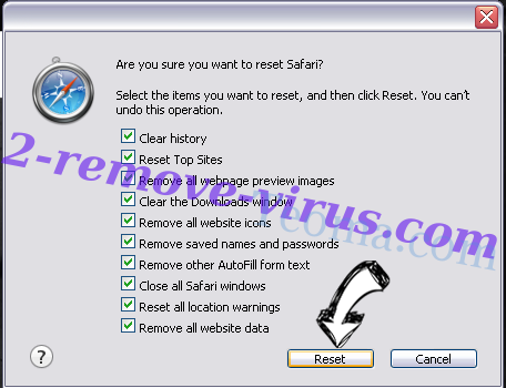 SearchHub.info Safari reset