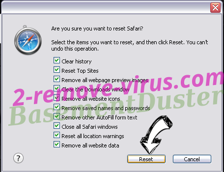 Dimakadima.com Safari reset