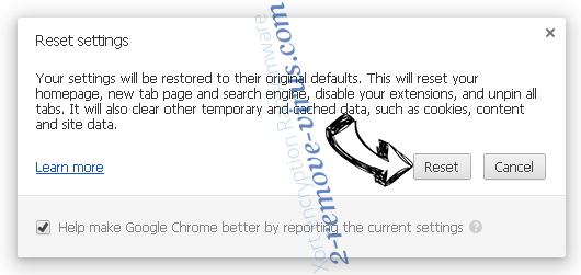 Safe Finder MAC Virus Chrome reset