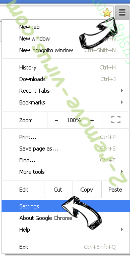 Push-checking.com Chrome menu