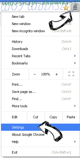 Push-checking.com Chrome menu