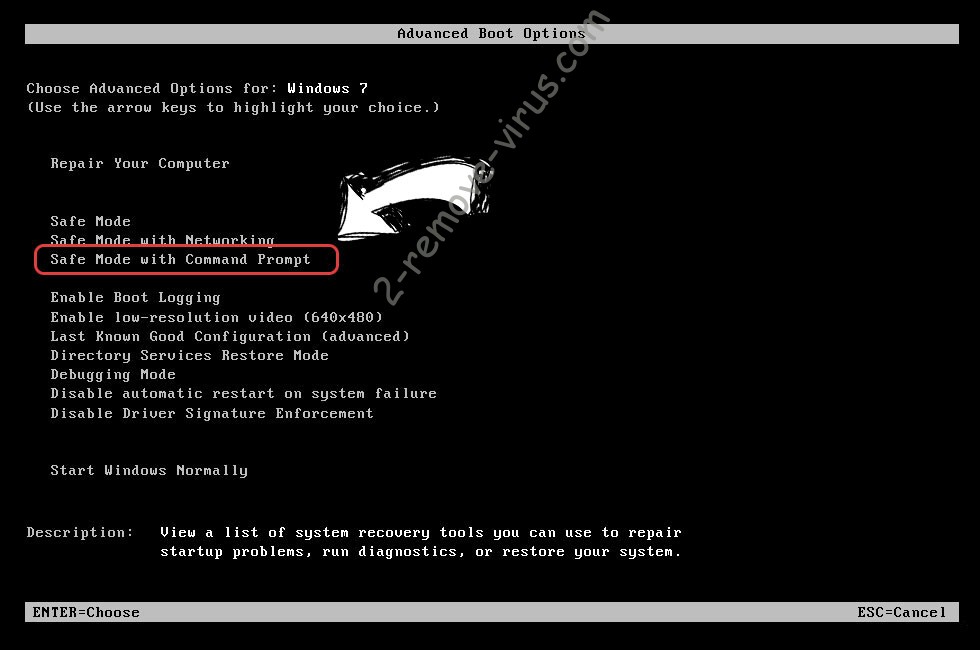 Windows boot menu - command prompt