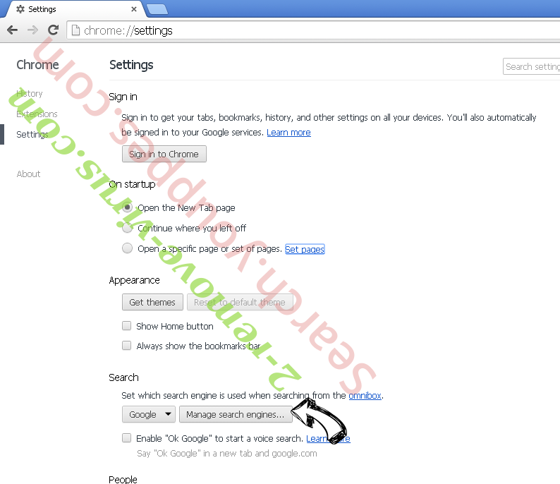 OurLuckySites Chrome extensions disable