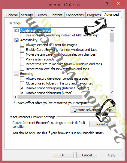 Fake Google Antivirus Alert IE reset browser