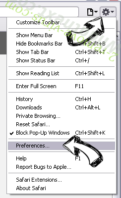 Fake Windows Restore Safari menu