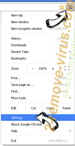 Search.mykotlerino.com Chrome menu