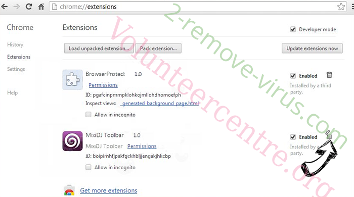 ProjectExpress Adware Chrome extensions remove