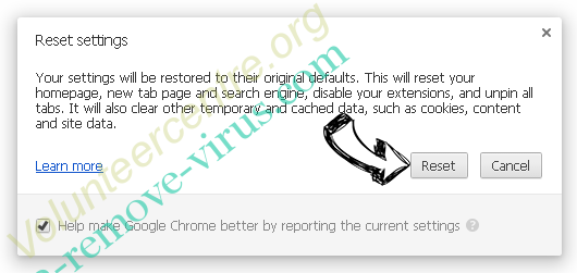 HTML/ScrInject.B.Gen Chrome reset