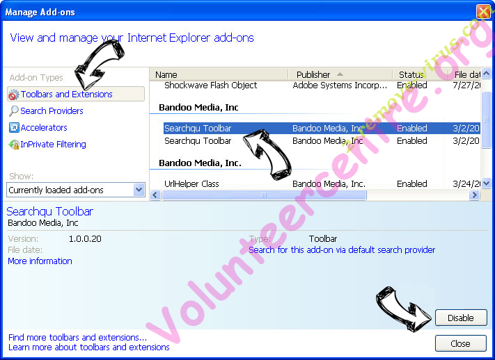 ProjectExpress Adware IE toolbars and extensions