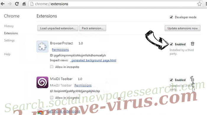 Luckysite123 Virus Chrome extensions disable