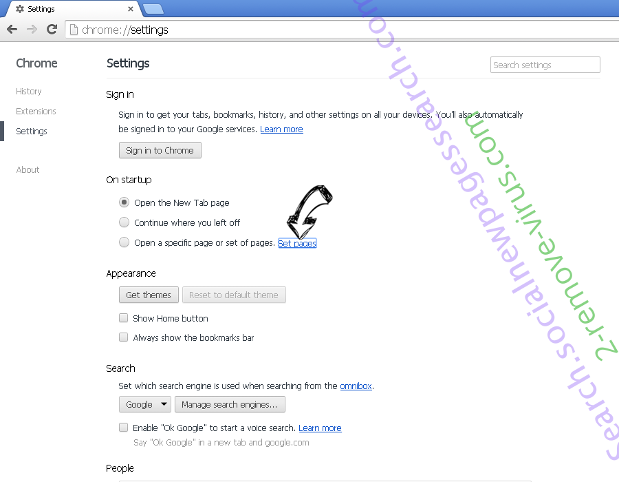 TaxCenterNow Toolbar Chrome settings