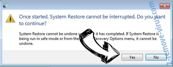 Cryptographic Locker removal - restore message