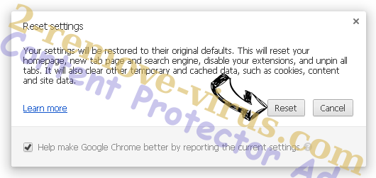 Content Protector Ads Chrome reset