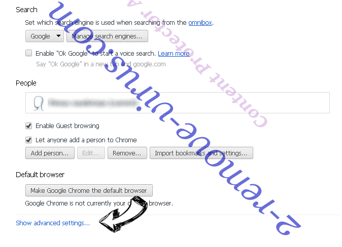 Globo-search.com Chrome settings more