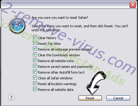 Dictionary Adware Virus Safari reset