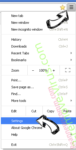 Search.safesidetabsearch.com Chrome menu