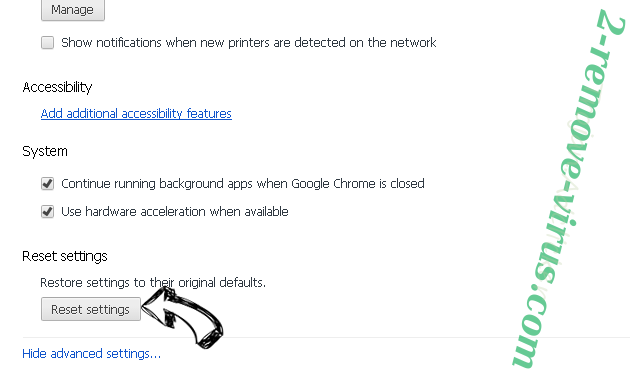 Defendprivacyservice.com Ads Chrome advanced menu