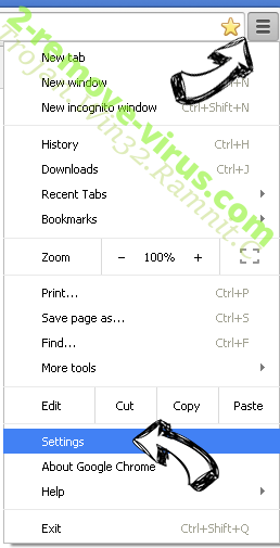 StartSearch Chrome menu